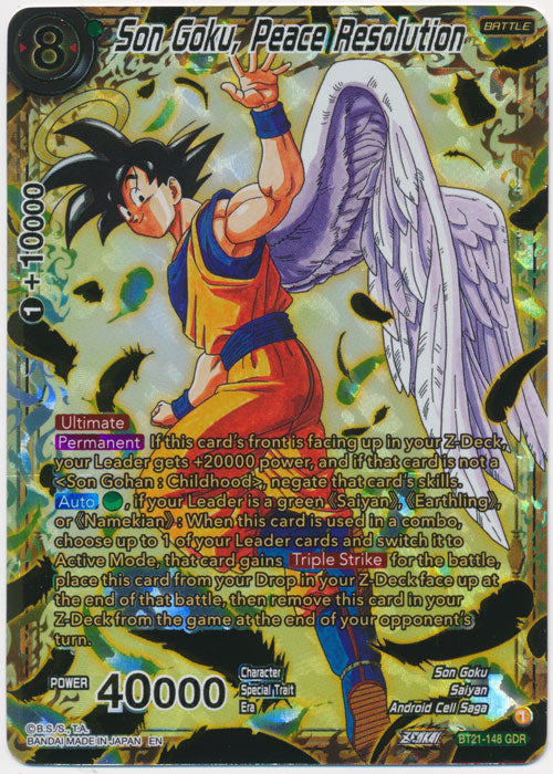 Son Goku, Peace Resolution (God Rare) - BT21-148