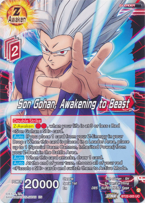 Son Gohan, Awakening to Beast - BT22-003