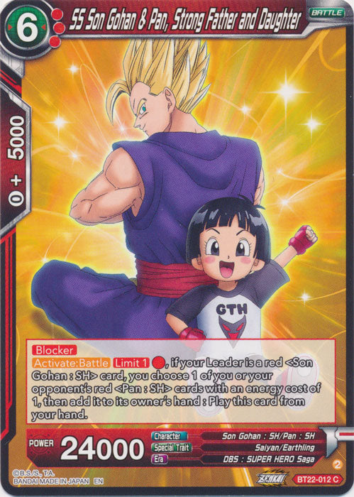 SS Son Gohan & Pan, Strong Father and Daughter - BT22-012