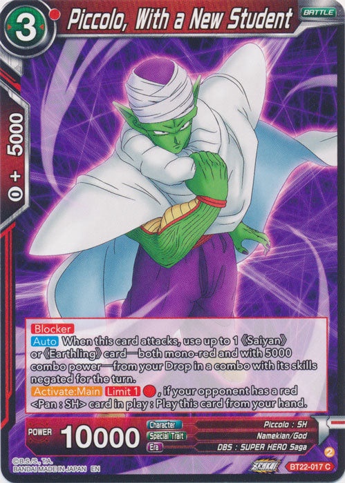 Piccolo, With a New Student - BT22-017