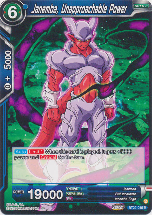 Janemba, Unapproachable Power - BT22-045