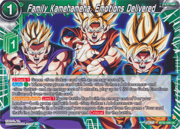 Family Kamehameha, Emotions Delivered - BT22-059