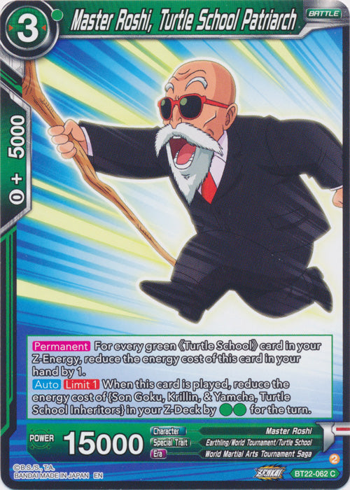 Master Roshi, Turtle school Patriarch - BT22-062