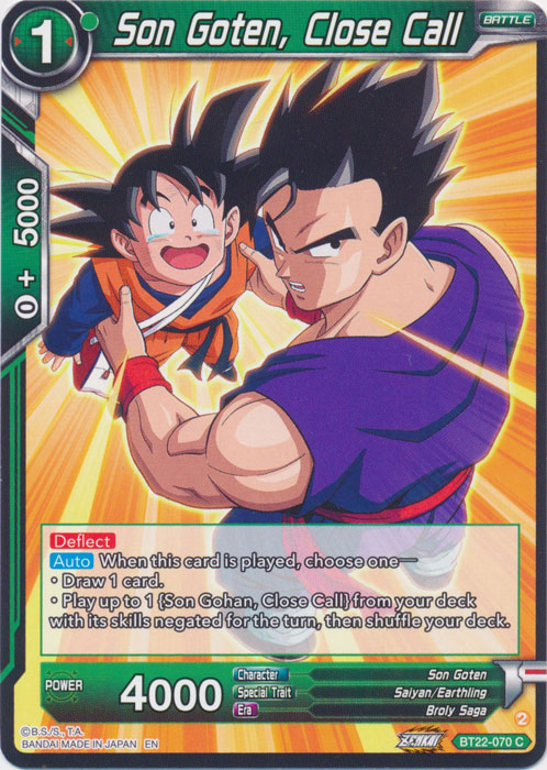 Son Goten, Close Call - BT22-070