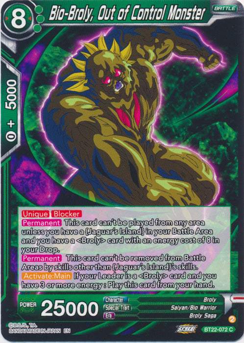 Bio-Broly, Out of Control Monster - BT22-072