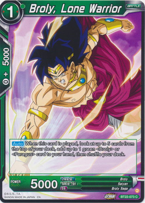 Broly, Lone Warrior - BT22-073