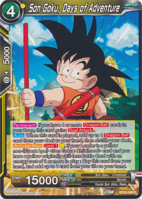 Son Goku, Days of Adventure - BT22-089