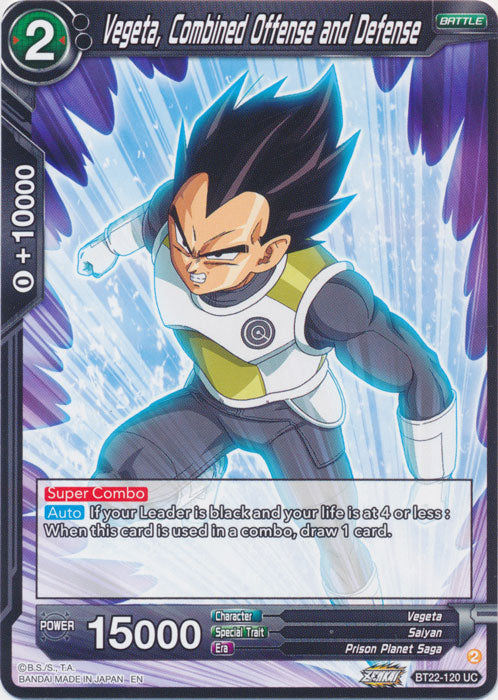 Vegeta, Combined Offense and Defense - BT22-120