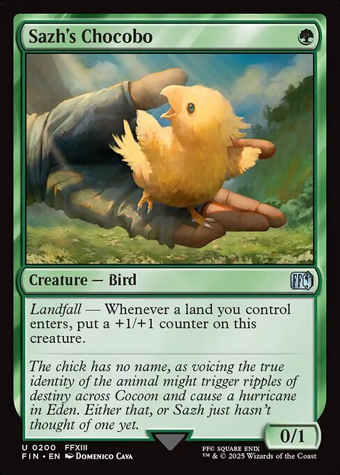 Sazh's Chocobo - Magic: The Gathering FIN #200