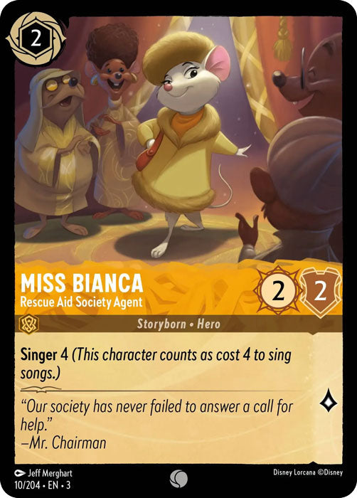 Miss Bianca - Rescue Aid Society Agent 