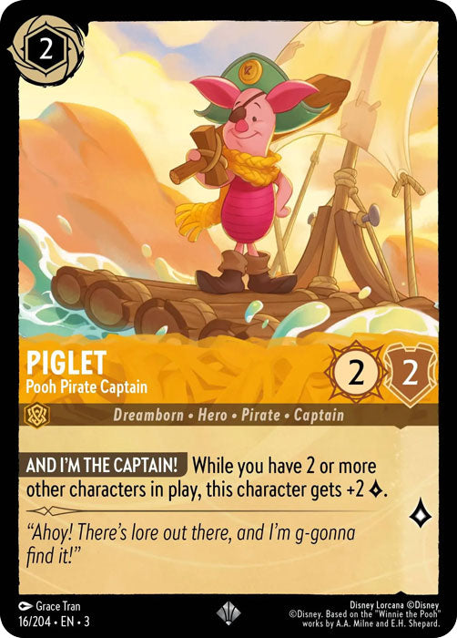 Piglet - Pooh Pirate Captain 