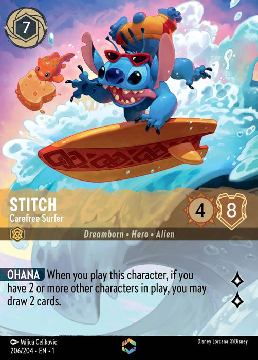 Stitch - Carefree Surfer (Alternate Art) 