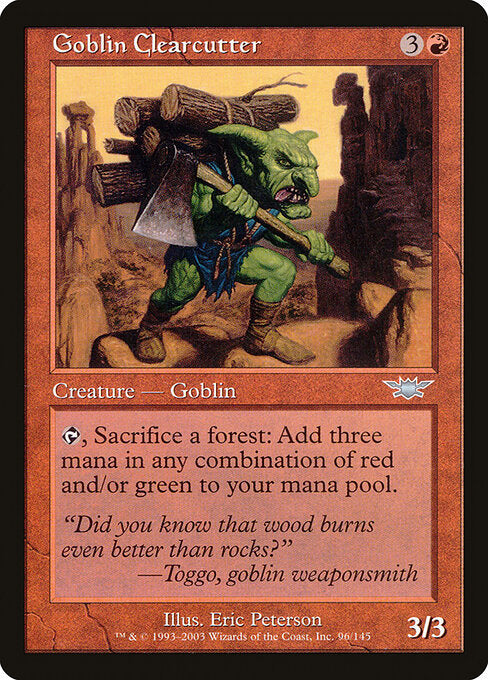 Goblin Clearcutter - Magic: The Gathering LGN #96