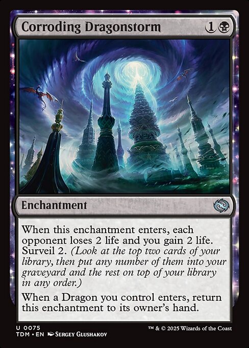 Corroding Dragonstorm - Magic: The Gathering TDM #75