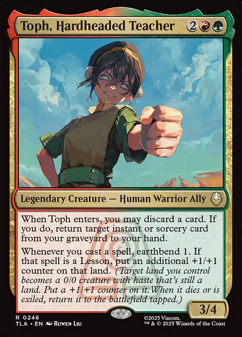 Toph, Hardheaded Teacher - Magic: The Gathering TLA #246