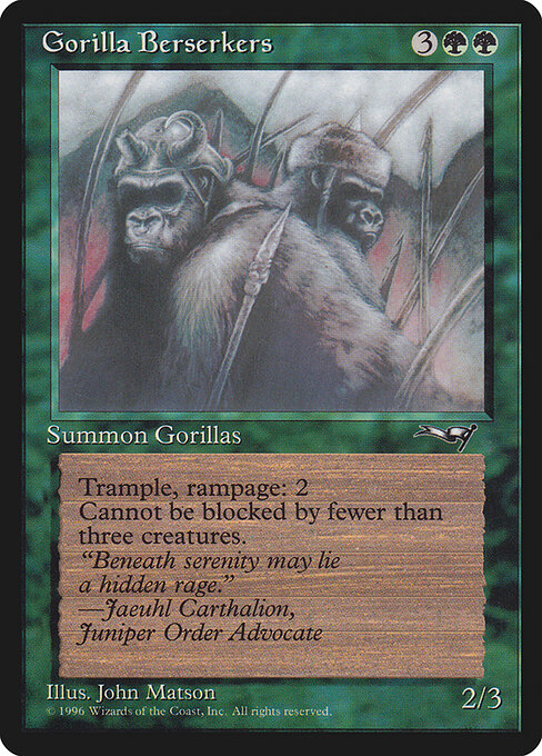 Gorilla Berserkers - Magic: The Gathering ALL #93b