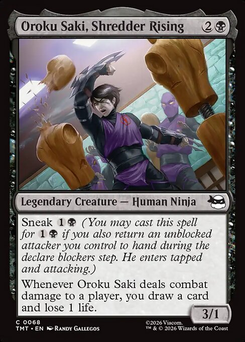 Oroku Saki, Shredder Rising - Magic: The Gathering TMT #68