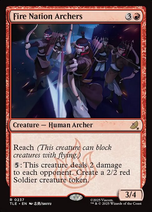 Fire Nation Archers - Magic: The Gathering TLE #237