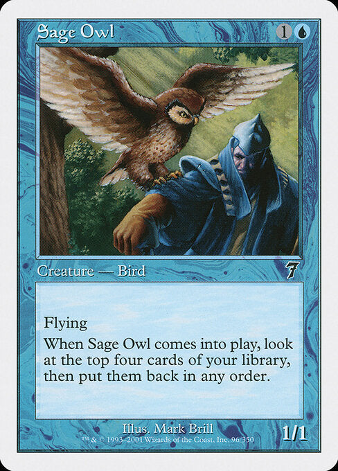 Sage Owl - Magic: The Gathering 7ED #96