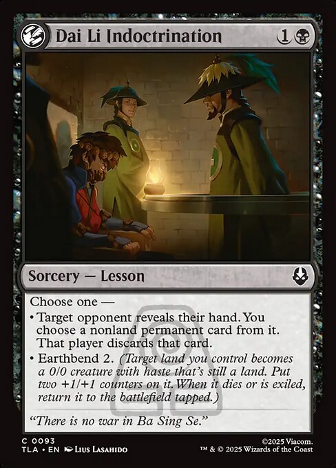Dai Li Indoctrination - Magic: The Gathering TLA #93