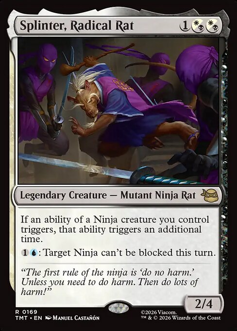 Splinter, Radical Rat - Magic: The Gathering TMT #169