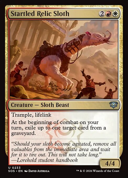 Startled Relic Sloth - Magic: The Gathering SOS #233