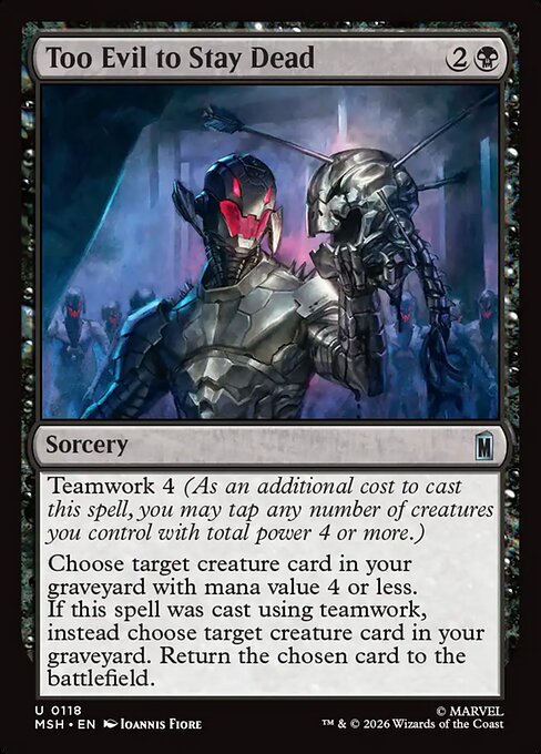 Too Evil to Stay Dead - Magic: The Gathering MSH #118