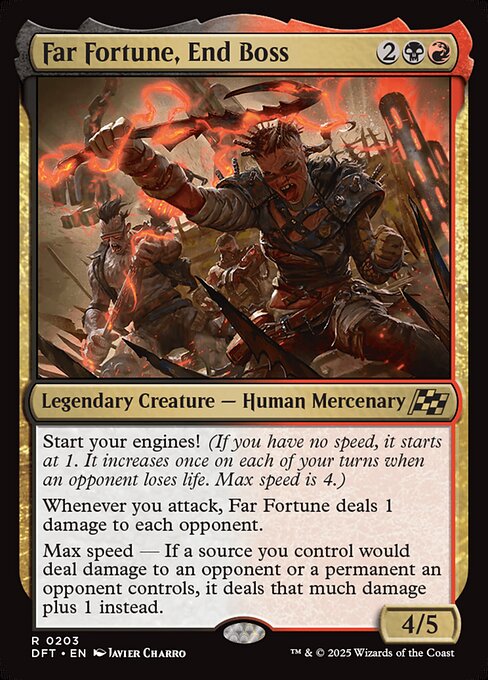 Far Fortune, End Boss - Magic: The Gathering DFT #203