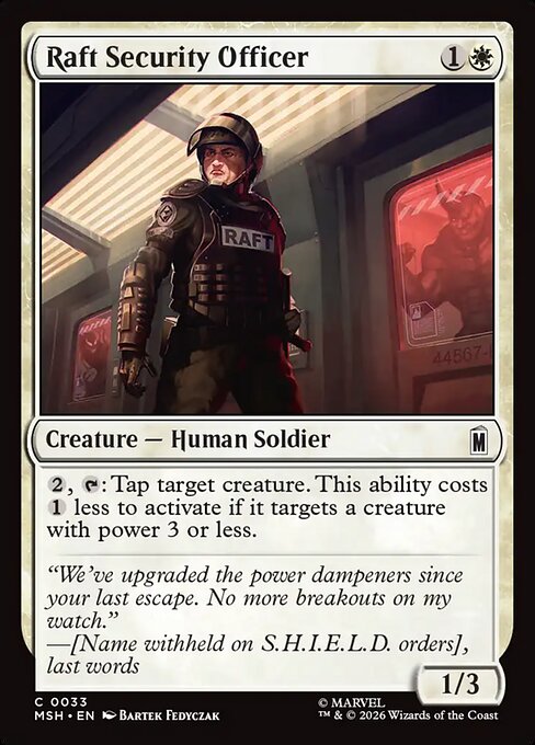 Raft Security Officer - Magic: The Gathering MSH #33