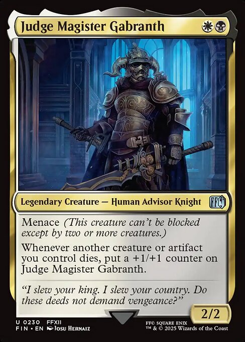Judge Magister Gabranth - Magic: The Gathering FIN #230