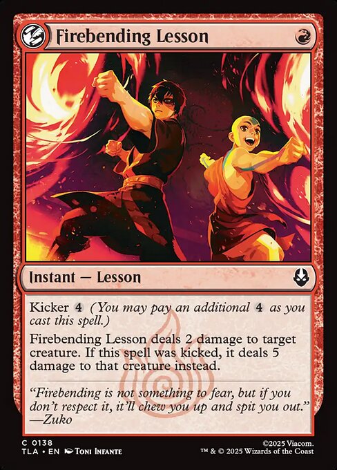 Firebending Lesson - Magic: The Gathering TLA #138