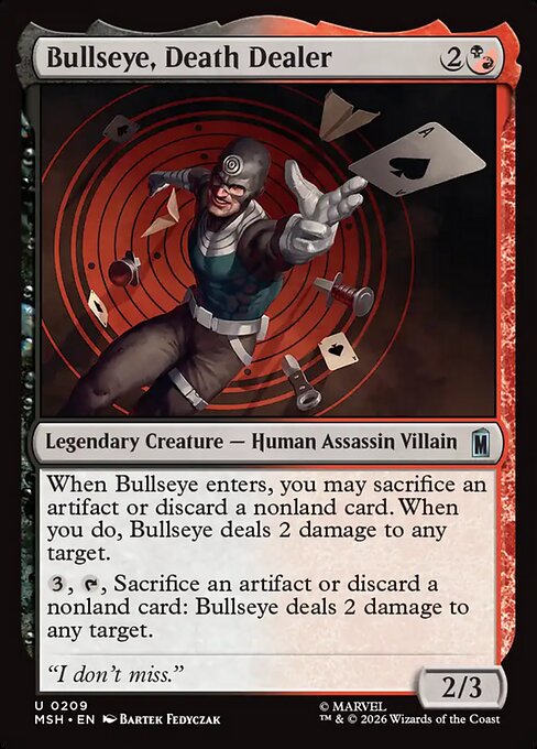 Bullseye, Death Dealer - Magic: The Gathering MSH #209