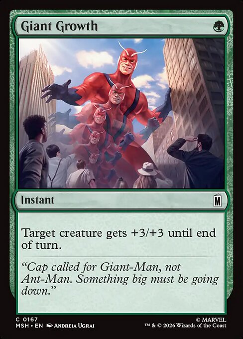 Giant Growth - Magic: The Gathering MSH #167