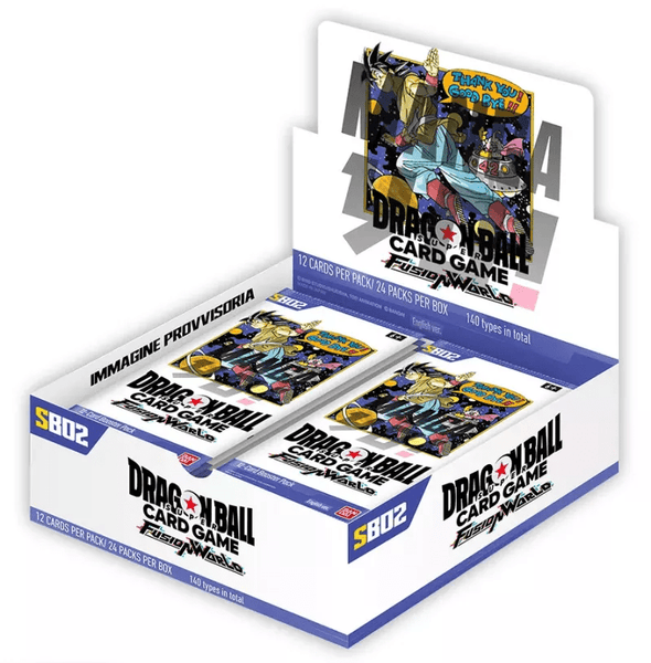 Dragon Ball Super TCG Fusion World Manga Booster Pack 02 SB-02 con arte estilo manga y cartas coleccionables.