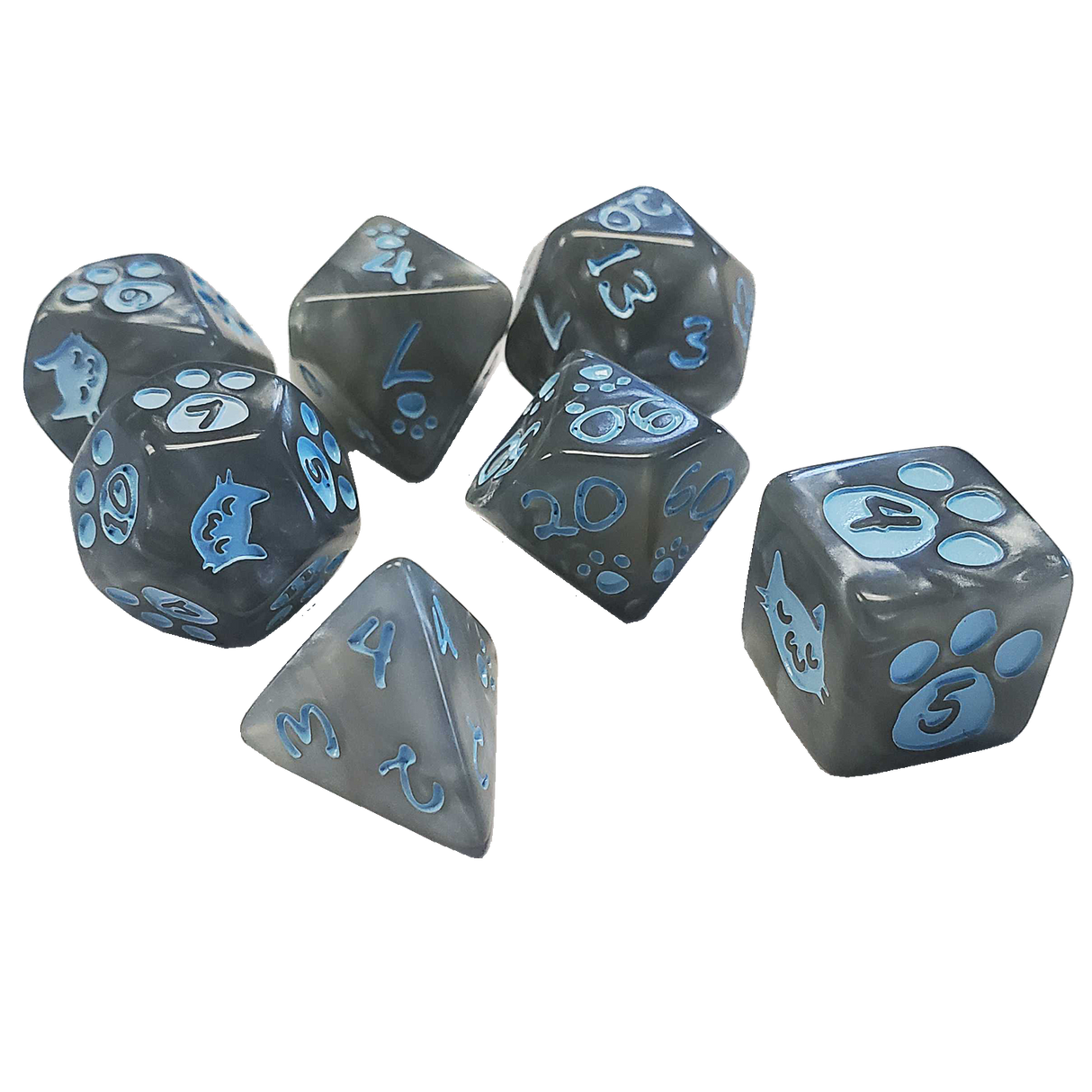 Kitten Polyhedral Dice Set