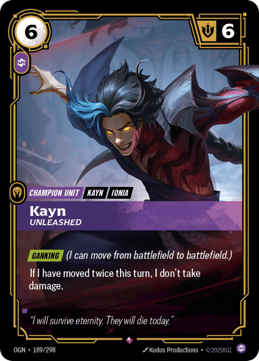 Kayn, Unleashed - Riftbound TCG OGN #189
