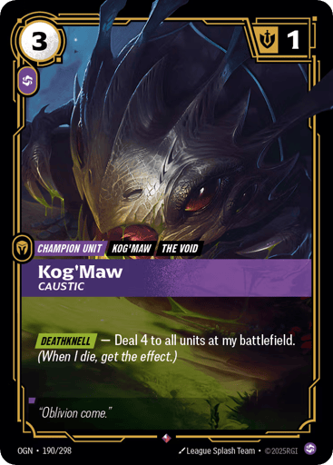 Kog'maw, Caustic - Riftbound TCG OGN #190