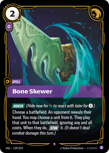Bone Skewer - Riftbound TCG UNL #139