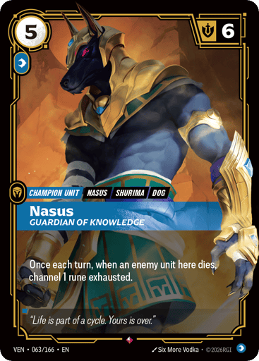 Nasus, Guardian Of Knowledge - Riftbound TCG VEN #63