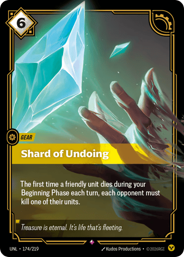 Shard Of Undoing - Riftbound TCG UNL #174