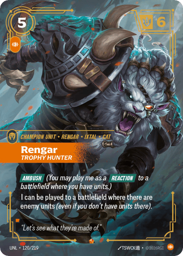 Rengar, Trophy Hunter - Riftbound TCG UNL #120
