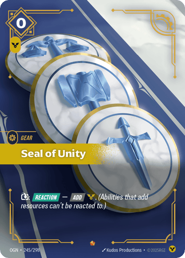 Seal Of Unity - Riftbound TCG OGN #245