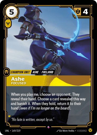 Ashe, Focused - Riftbound TCG UNL #169