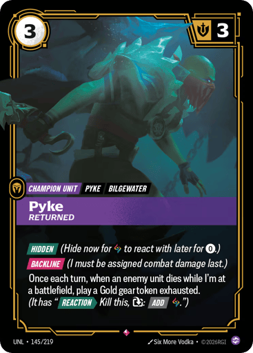 Pyke, Returned - Riftbound TCG UNL #145