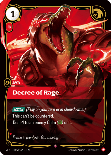 Decree Of Rage - Riftbound TCG VEN #15