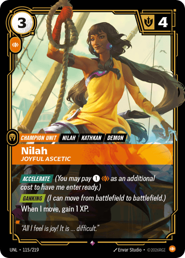 Nilah, Joyful Ascetic - Riftbound TCG UNL #115