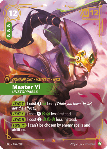 Master Yi, Unstoppable - Riftbound TCG UNL #59