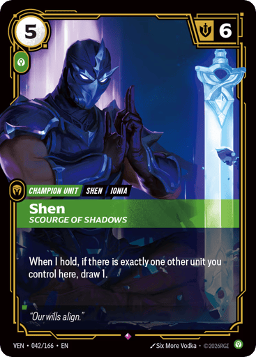 Shen, Scourge Of Shadows - Riftbound TCG VEN #42