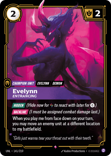 Evelynn, Entrancing - Riftbound TCG UNL #141
