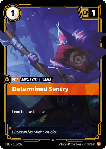 Determined Sentry - Riftbound TCG UNL #111